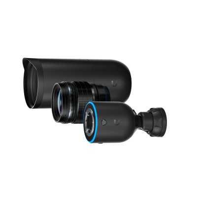 uvc-ai-dslr-ld UniFi Protect AI DSLR Long Distance – Cámara 4K PoE+ para Interior/Exterior con Sensor de Alta Sensibilidad, Lente Fija de larga distancia de 45 mm y Analítica Avanzada por IA