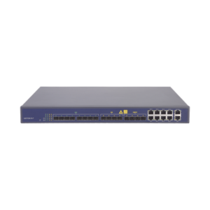 v1600-d8 OLT de 8 puertos EPON con 16 puertos Uplink (8 puertos Gigabit Ethernet + 4 puertos SFP + 4 puertos SFP+), hasta 512 ONUs