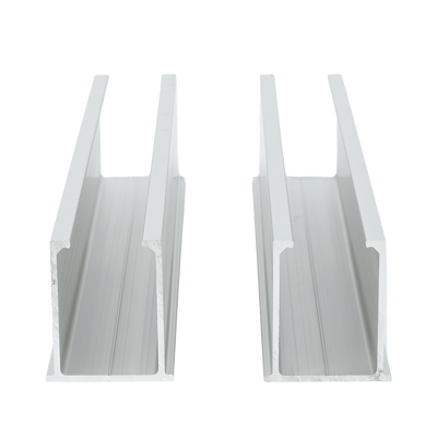 vektormini Juego de 2 Mini Rieles De Aluminio para Montaje de Módulos Solares en Techo (Instalación plana 0°). Incluye 4 Tornillos Perforantes.