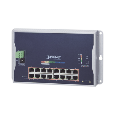wgs-4215-16p2s Switch Industrial Administrable Capa 2 de Pared,16 Puertos PoE 802.3at Gigabit y 2 Puertos SFP