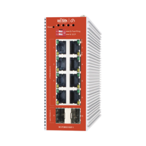 Switch L2+ PoE Industrial / Administración Cloud-Web-CLI / 8 Puertos PoE af/at 100/1000 Mbps / 2 Puertos SFP Gigabit / Presupuesto PoE 120 W / Protocolo ERSP (redundancia enlaces)