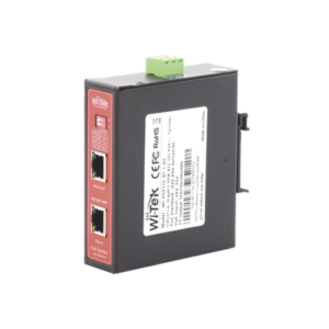 wipoe55sbtidc Splitter PoE IN hasta 90 W / Salida DC 12v/16V/24v o 48V / Carcasa metálica / Industrial soporte para riel DIN / Aplicaciones CCTV