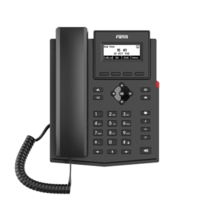 x301g Teléfono IP empresarial para 2 lineas SIP con pantalla LCD, Puertos Gigabit, Códec Opus, conferencia de 6 vías, PoE.