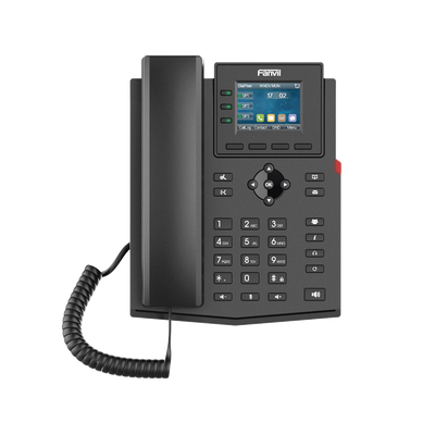 x303p Teléfono IP empresarial para 4 líneas SIP con pantalla LCD de 2.4 pulgadas a color, Opus y conferencia de 3 vías, PoE.