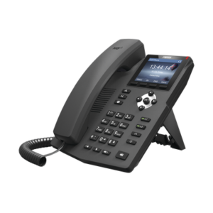 x3g Teléfono IP empresarial para 2 lineas SIP con pantalla LCD de 2.8 pulgadas a color, puertos Gigabit y conferencia de 3 vías, PoE