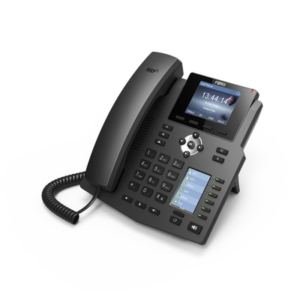 x4g Teléfono IP empresarial para 4 Líneas SIP con 2 pantallas LCD, 6 teclas BLF/DSS, puertos Gigabit y conferencia de 3 vías, PoE