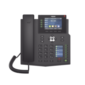 x5u Teléfono IP Empresarial con Estándares Europeos, 16 líneas SIP con pantalla LCD a color 3.5", 30 teclas DSS/BLF, puertos Gigabit, IPv6, Opus y conferencia de 3 vías, PoE/DC