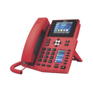 x5u-r Teléfono IP Empresarial con Estándares Europeos, 16 lineas SIP con pantalla LCD de 3.5" a color, 6 teclas DSS/BLF, puertos Gigabit, IPv6, Opus y conferencia de 3 vías, PoE/DC (incluye fuente).