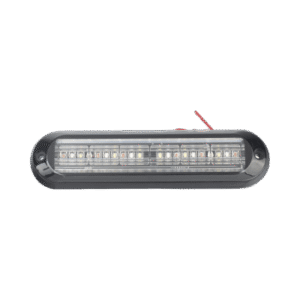 Luz Auxiliar Ultra Brillante  IP67 de 18 LEDs, Color Rojo/Azul/Ambar, con mica transparente y bisel negro