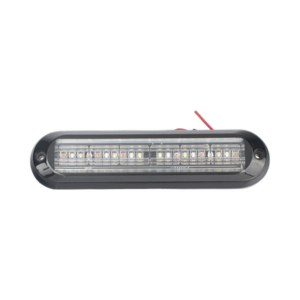 Luz Auxiliar, Ultra Brillante, IP67, 18 LEDs, Tricolor, Color Rojo/Claro/Azul, con mica transparente y bisel negro