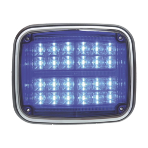 Luz de advertencia de 8 X 6", Color Azul, SAE,  IP67, Ideal para Ambulancias