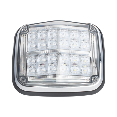 xt1895rw Luz de advertencia de 8 X 6", Color Rojo / Claro, SAE, IP67, Ideal para Ambulancias