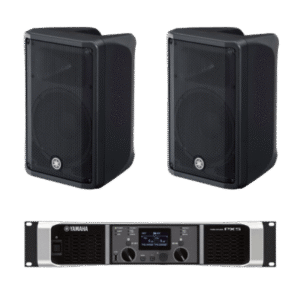 Kit Refuerzo Sonoro | Incluye 2 Bocinas CBR10 y 1 Amplificador PX5 | Ideal para Audio en primer Plano