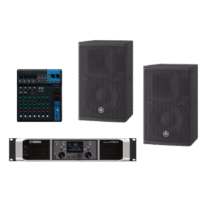 Kit Refuerzo Sonoro y Mixer | Incluye 2 Bocinas CHR10 | Amplificador PX5 | Mezclador MG10 | Ideal para PA