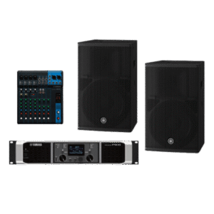 Kit Refuerzo Sonoro y Mixer | Incluye 2 Bocinas CHR12 | Amplificador PX8 | Mezclador MG10 | Ideal para PA