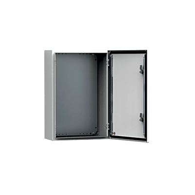mas0504021r5 Gabinete de Uso Exterior MAS IP66 de Acero Dulce 1.5 mm / 500 x 400 x 210 mm / Protección IK10 con Placa de Montaje Incluida / Color RAL 7035