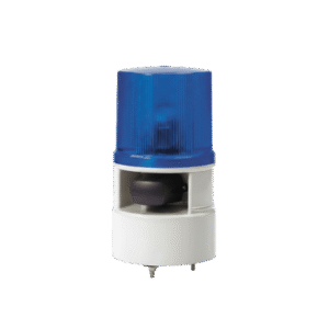 Luces de advertencia color Azul con sirena incorporada con 5 tonos máx. 105 dB en 110 VCA
