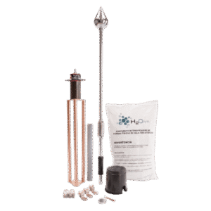 kit-master-pe15-alu Kit Pararrayo con Punta de Aluminio con Avance de Cebado de 60 m. y Accesorios de Instalación en Torre.
