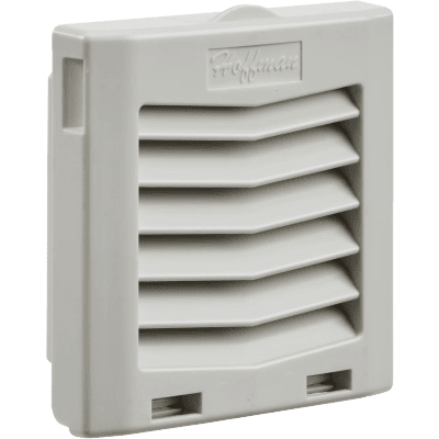 hg0400404 Rejilla de Escape para Ventilador con Filtro HG / Protección IP54 / Compatible con Ventiladores HF04 de 4 in (102 mm) / De Plástico / Color Gris Claro