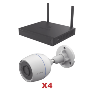 Kit de cámaras PoE Para Uso en Exterior / PoE Estandar Af / 2 piezas CS-H5/3MP/ 1 Pieza de Switch DS-3E1505P-EI/M / Vision Nocturna a Color / IP67 / Audio Bidireccional / Luz y Sirena / 4 Puertos 1000 Mbps PoE+ / 1 Puerto 1000 Mbps Uplink
