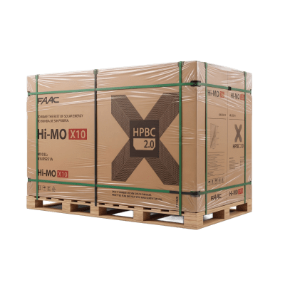 Pallet con 36 Módulo Solar LR760HVHL540M HI-MO X10 LIGHT DESIGN, 540 W, 44.88 Vcc, HPBC 2.0