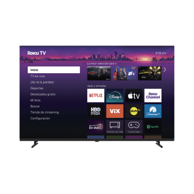 r50xuq-l1 SmartTV QLED 50 Pulgadas 4K UHD / Resolución 3840x2160 / 3 HDMI con ARC / Wifi Integrado / Smart TV ROKU / VESA 200x200 mm
