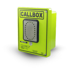 Callbox HD Series / Intercomunicador Bidireccional / 800mW-2W Potencia Transmisión / Audio Ajustable / Enclosure Fibra de Vidrio / Vandal-Resistente / IP65 / Mensajes de Voz Grabables / Control de Acceso por Relay / Sensor Input