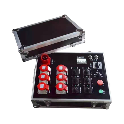 Controlador de Polipastos Eléctricos de Control Directo / 6 Canales Independientes / Trifásico 110V AC 50/60Hz / Selectores de Giro Individuales con Botón GO Central / Interruptor Termomagnético Schneider y Paro de Emergencia T